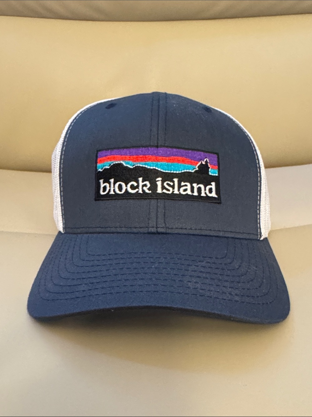 Block Island, RI Navy Trucker Hat